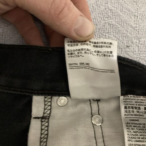 Levis Jeans 550 Mens 40x36 Relaxed Fit Jeans Black Denim Dark Wash Straight Leg - Picture 6 of 12